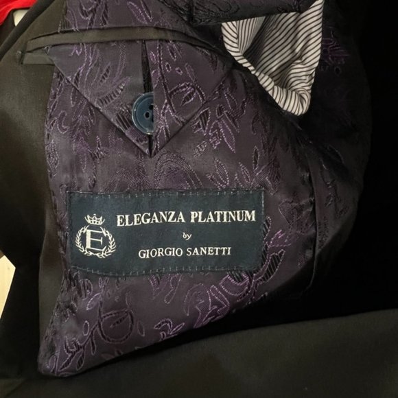 Eleganza Platinum Giorgio Bright Blue Blazer / Sport Coat / Suit Top - Picture 4 of 6